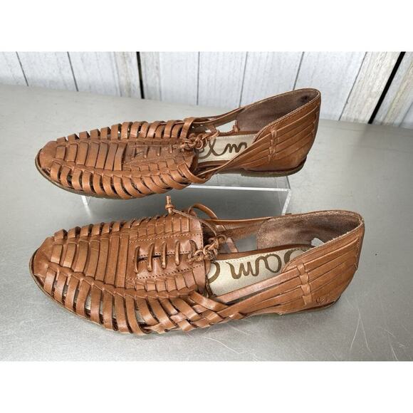 Sam Edelman Leather Woven Fisherman Shoes Summer Size 6.5 Avianna Loafer - Picture 1 of 6